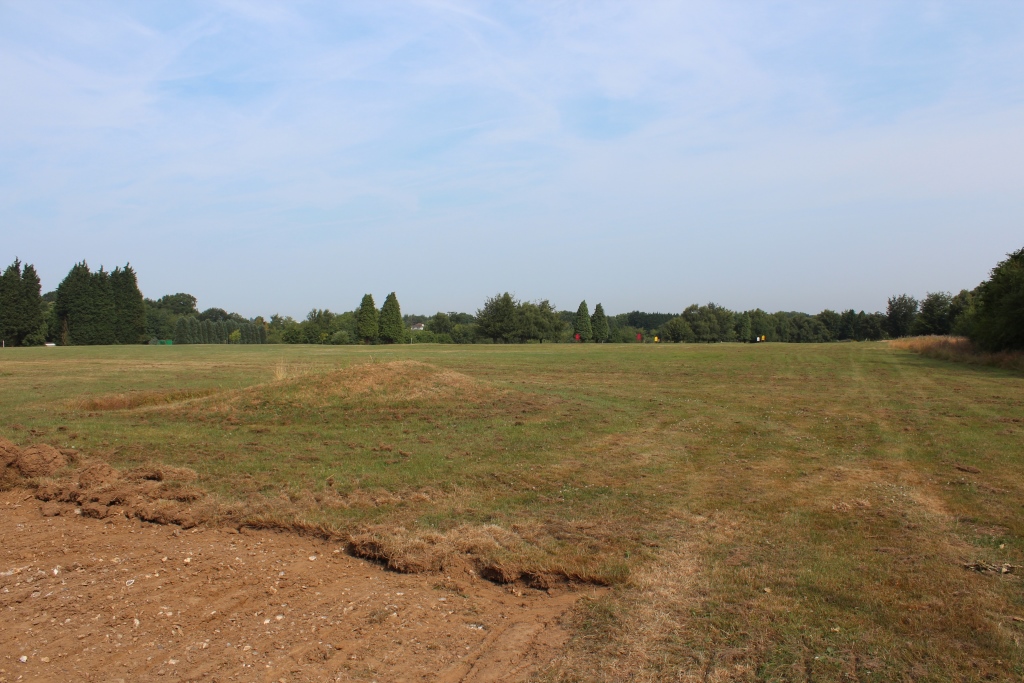 This whole area will be levelled, landscaped and a driving range, with 6 bays, will be erected.